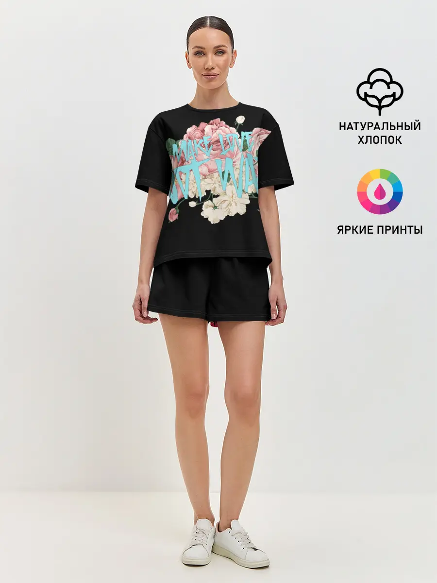 Женская пижама с шортами / Нет войне.