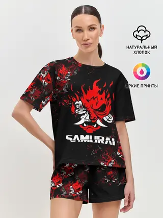 Женская пижама с шортами / SAMURAI / CYBERPUNK 2077