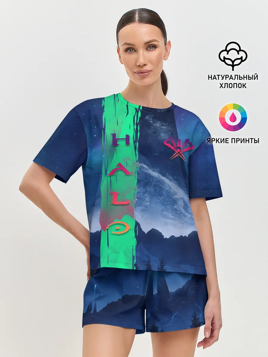 Женская пижама с шортами / HALO Ring