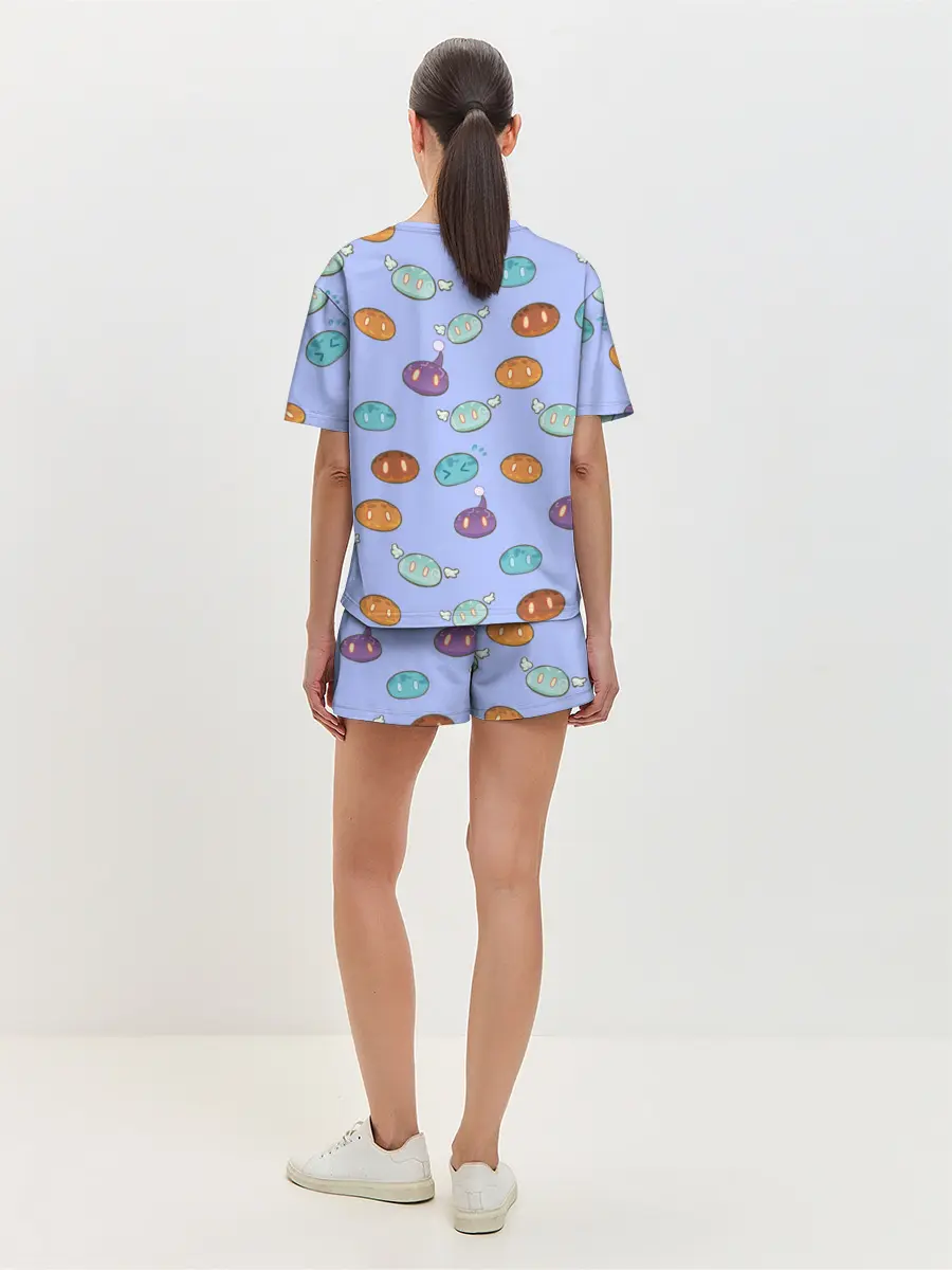 Женская пижама с шортами / Genshin impact Slimes | Слаймы