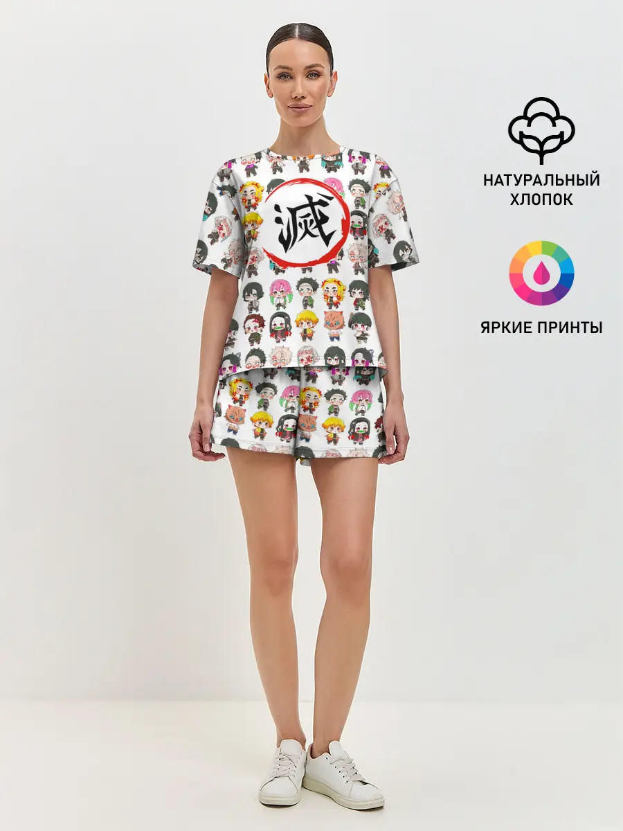 Женская пижама с шортами / Клинок, рассекающий демонов ПЕРСОНАЖИ