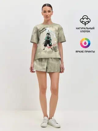 Женская пижама с шортами / Tanjiro Kamado Kimetsu no Yaiba