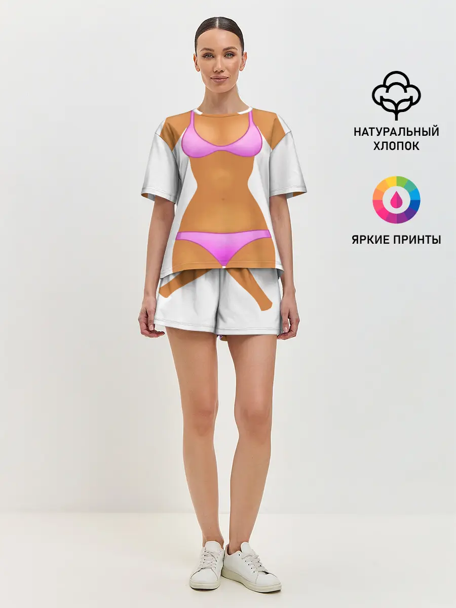 Женская пижама с шортами / Tanned body