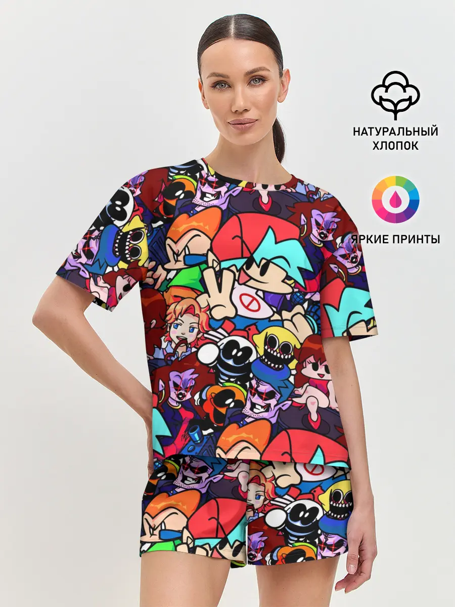 Женская пижама с шортами / Friday Night Funkin