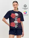 Женская пижама с шортами / Rose Skull