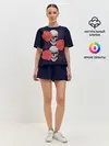Женская пижама с шортами / Rose Skull