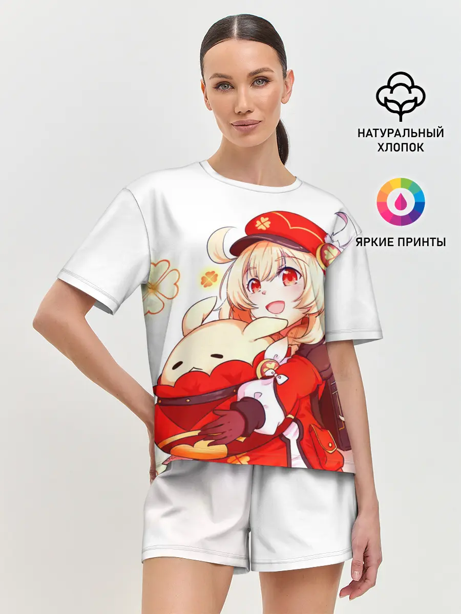 Женская пижама с шортами / Геншин Импакт Кли