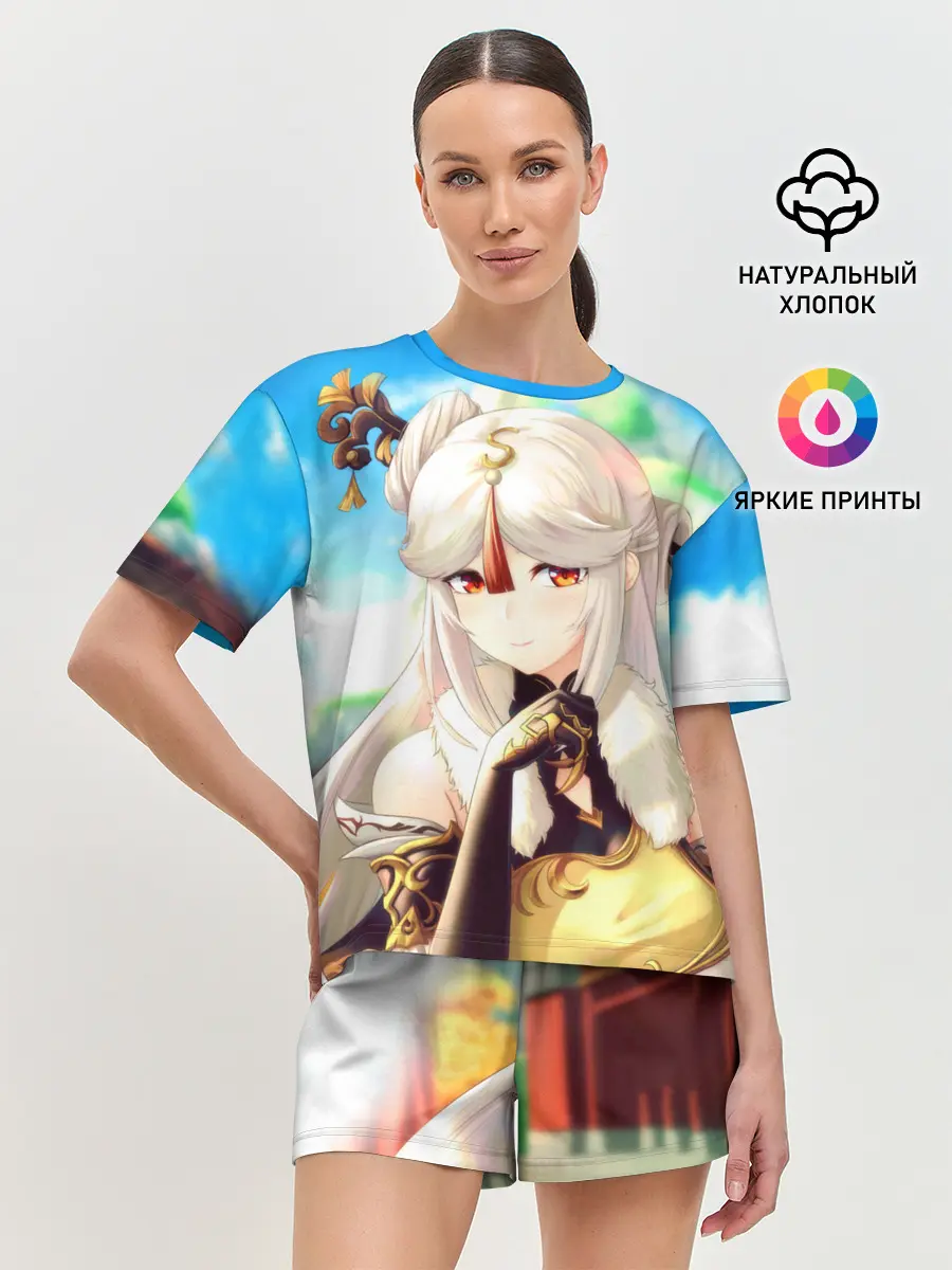 Женская пижама с шортами / Геншин Импакт Нин Гуан