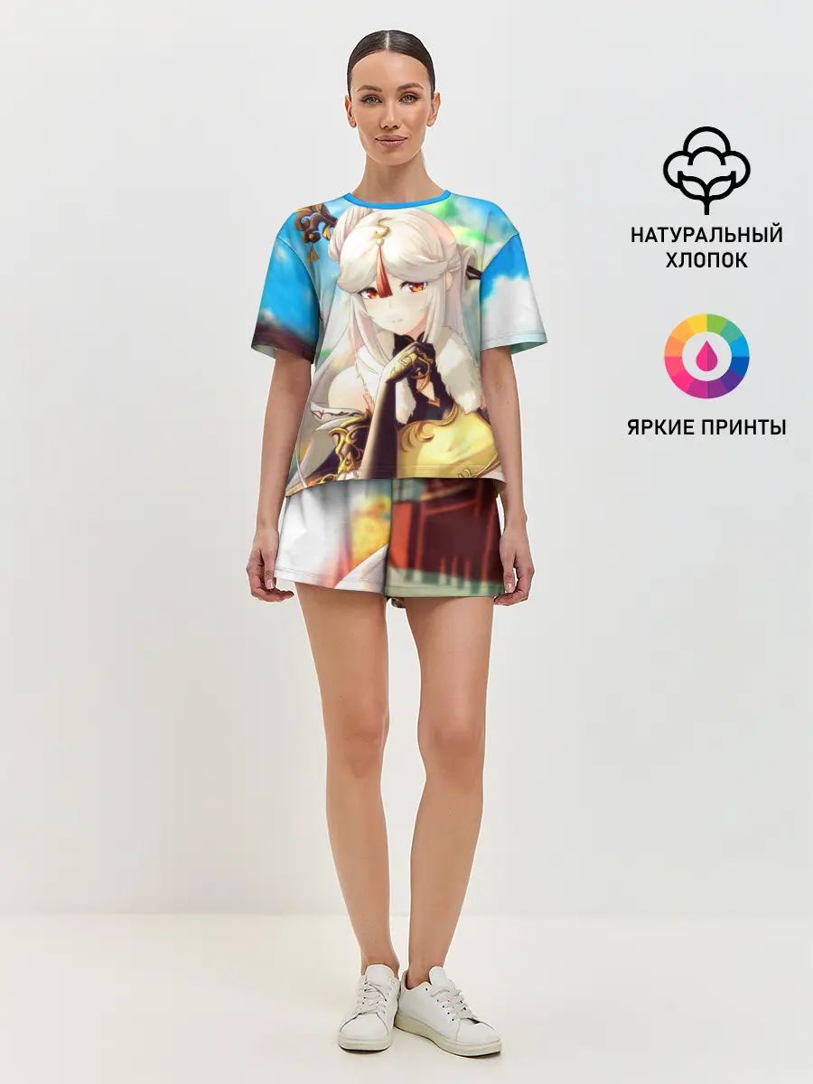 Женская пижама с шортами / Геншин Импакт Нин Гуан