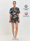 Женская пижама с шортами / Космос