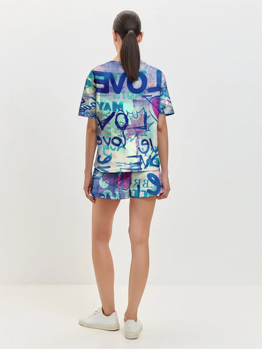 Женская пижама с шортами / LOVE