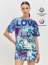 Женская пижама с шортами / LOVE