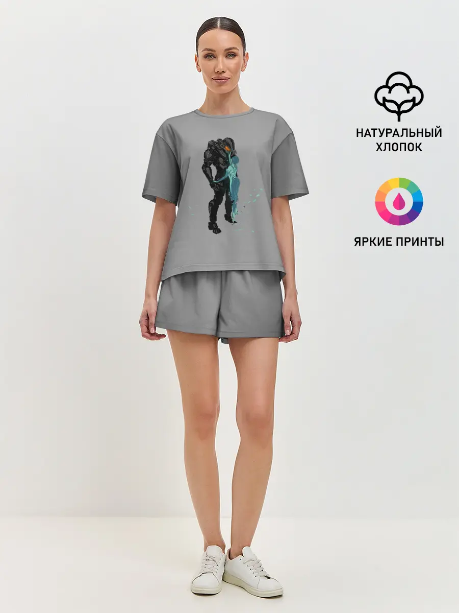 Женская пижама с шортами / Кибер любовь