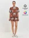 Женская пижама с шортами / Кирпичные черепа