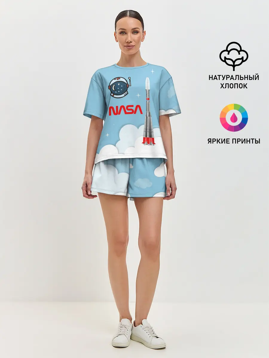Женская пижама с шортами / Mission NASA