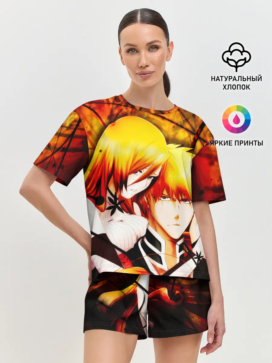 Женская пижама с шортами / Ичиго Куросаки и Орихиме Иноуэ