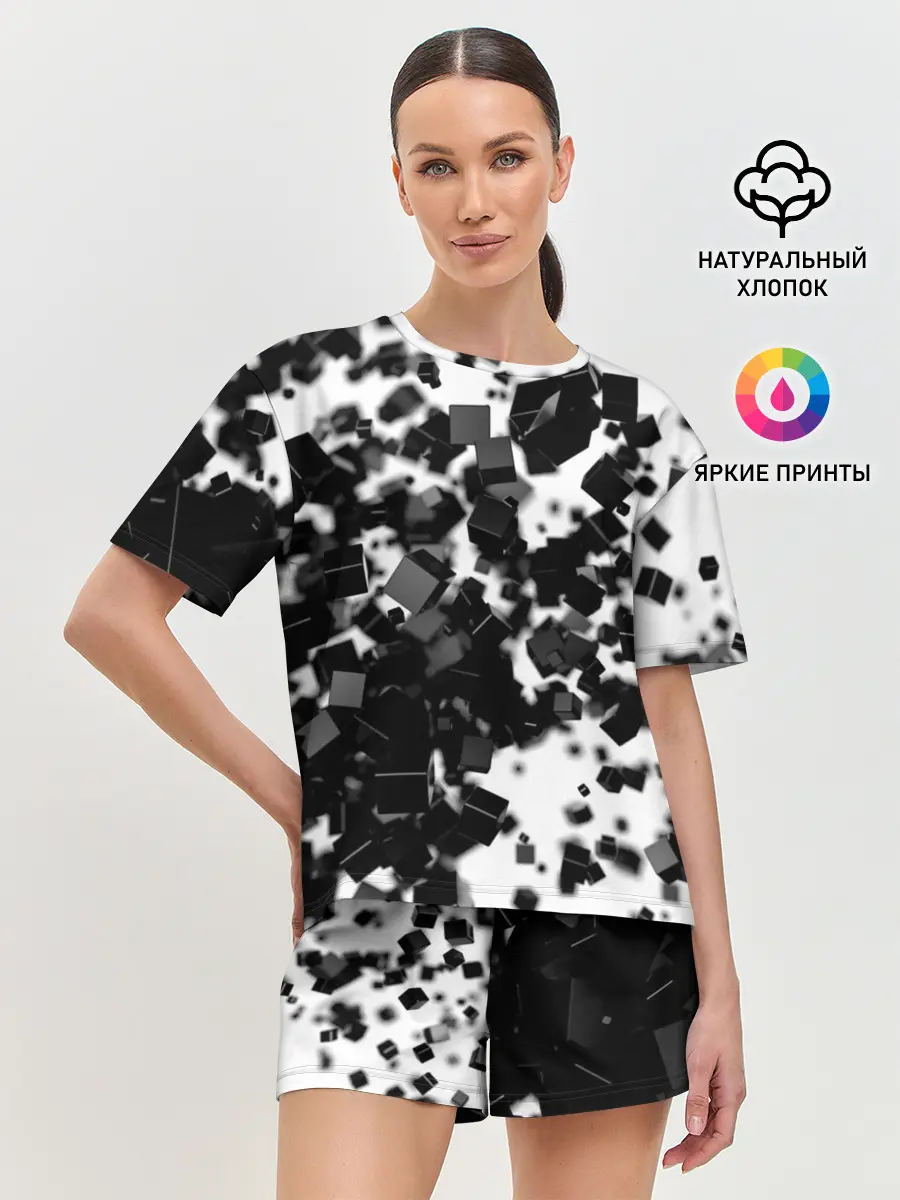 Женская пижама с шортами / KUBIKI