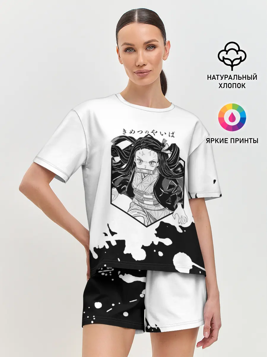 Женская пижама с шортами / Nezuko Kamado Kimetsu no Yaiba
