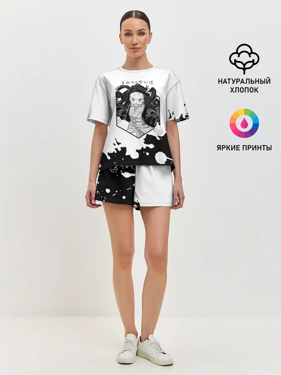 Женская пижама с шортами / Nezuko Kamado Kimetsu no Yaiba