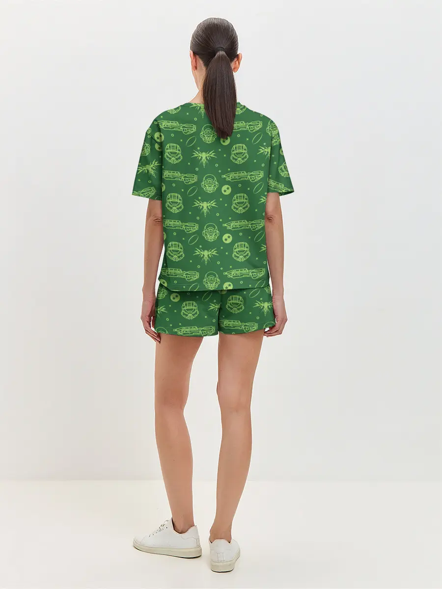 Женская пижама с шортами / Halo Pattern