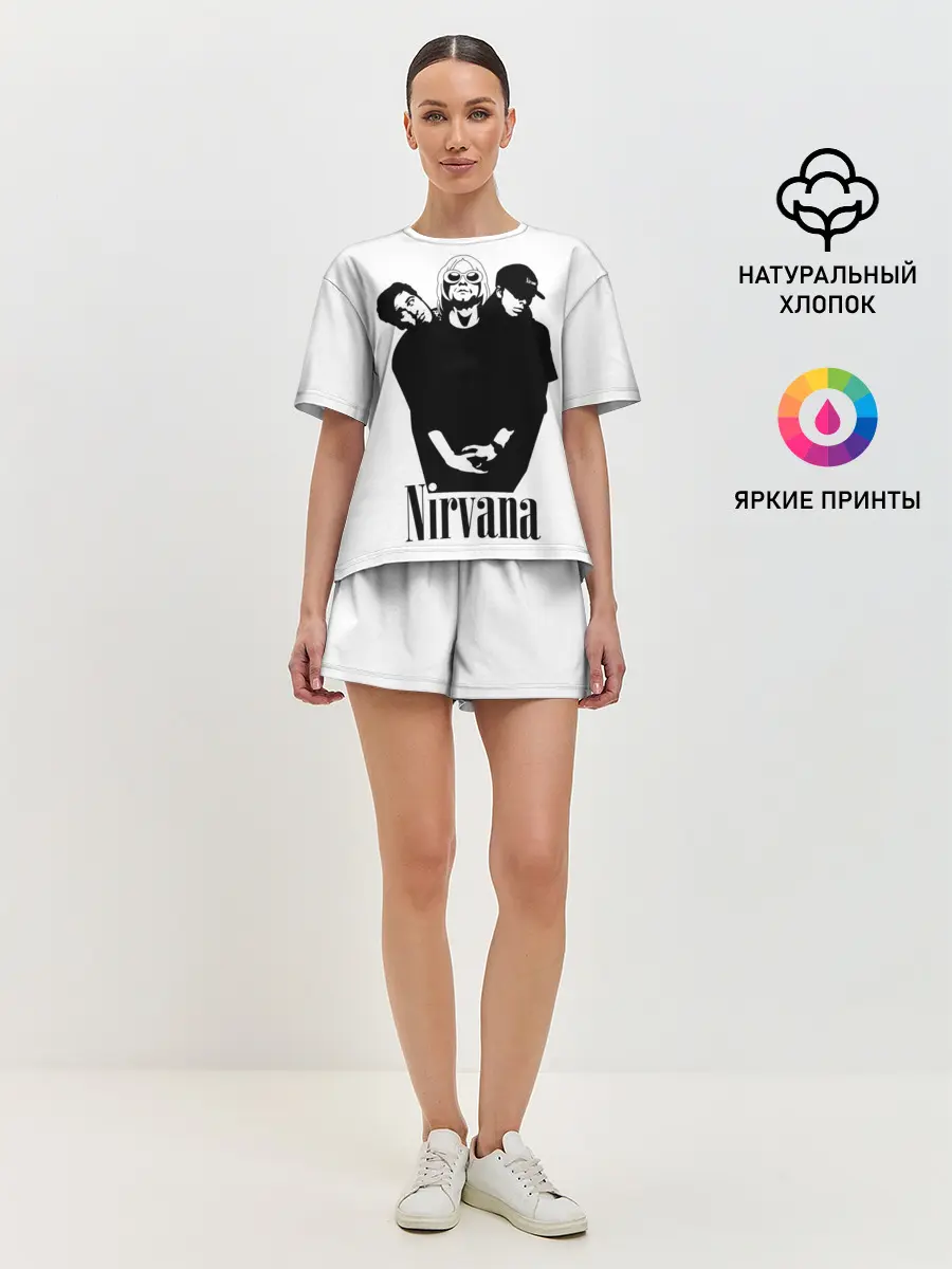 Женская пижама с шортами / Nirvana Группа