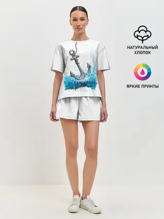 Женская пижама с шортами / Якорь На Холсте