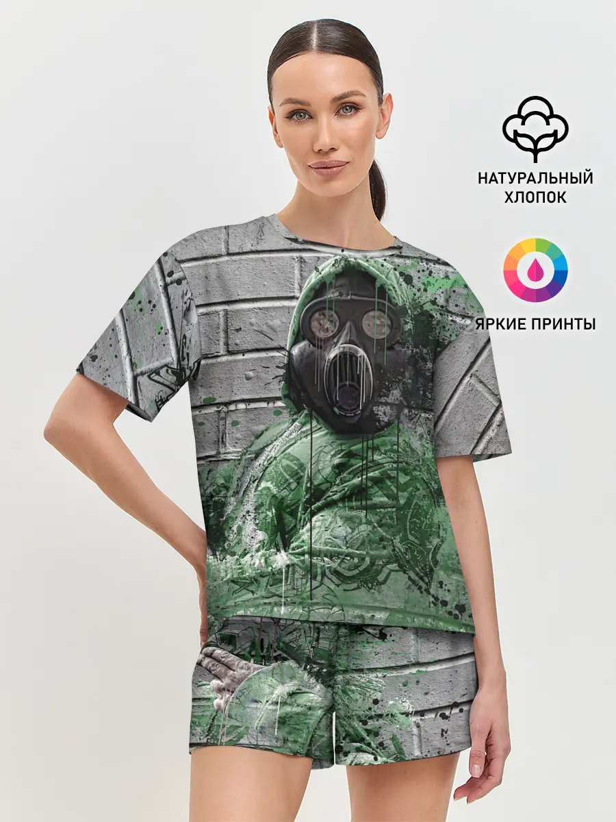 Женская пижама с шортами / Сталкер | Метро