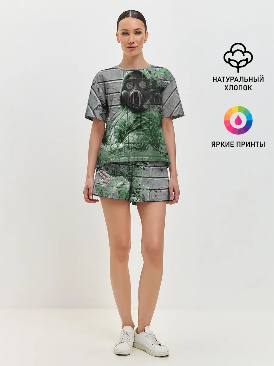 Женская пижама с шортами / Сталкер | Метро