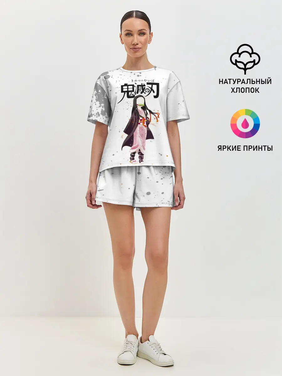 Женская пижама с шортами / Nezuko Kamado Kimetsu no Yaiba