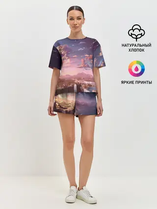 Женская пижама с шортами / Долина