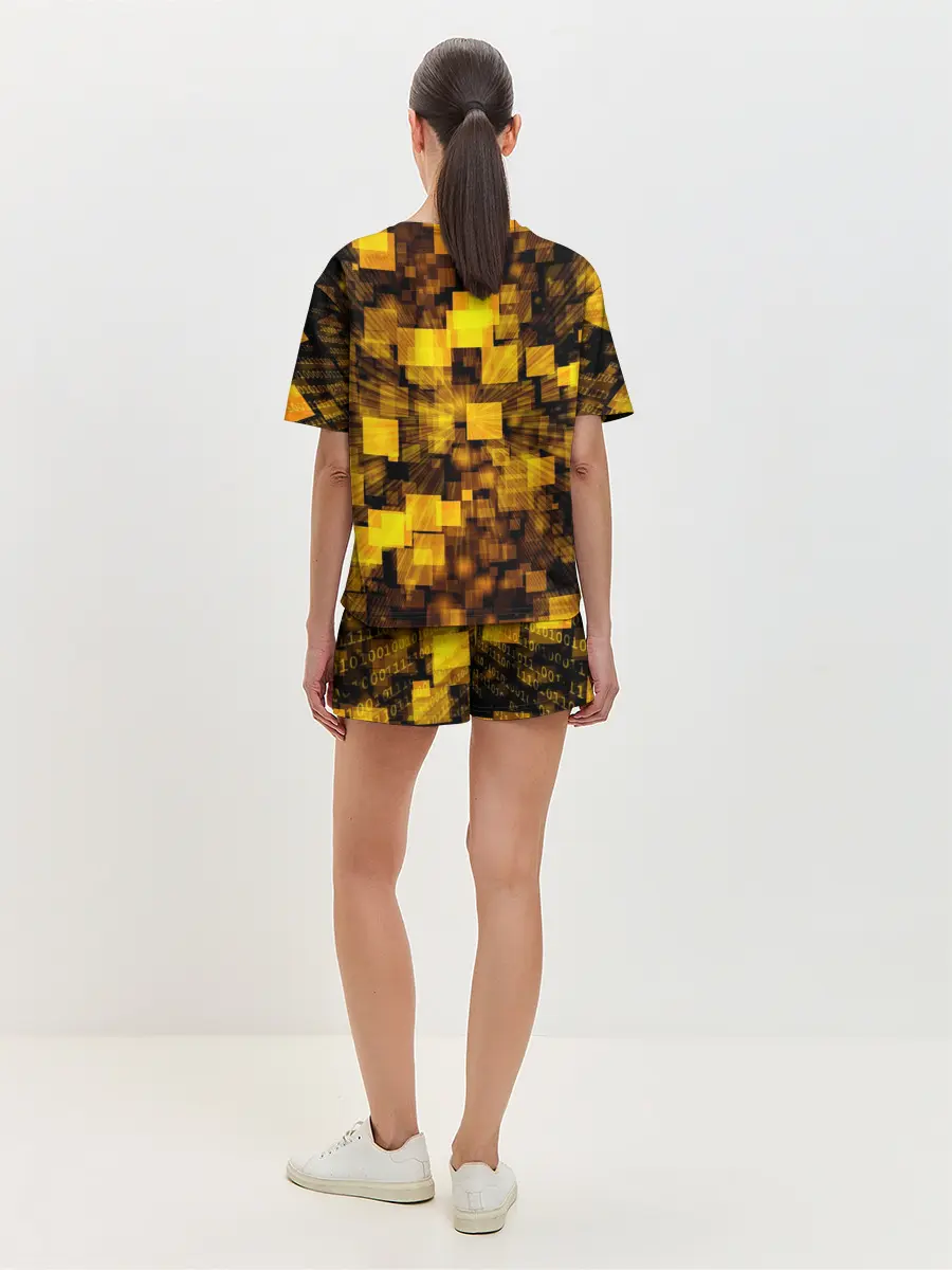 Женская пижама с шортами / Неоновый взрыв