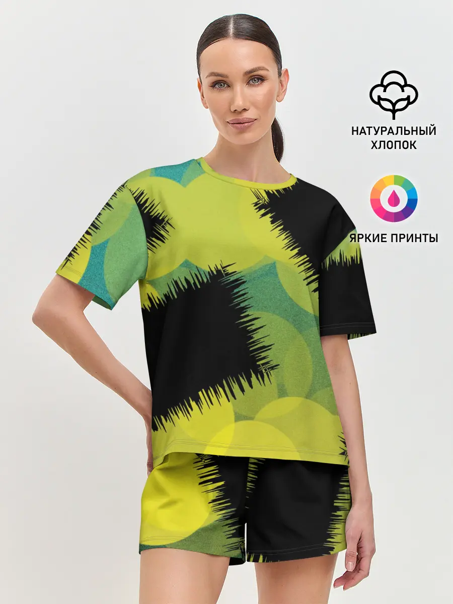 Женская пижама с шортами / Черные дыры