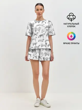 Женская пижама с шортами / ПОРОДЫ СОБАК С ФОТОГРАФИЯМИ
