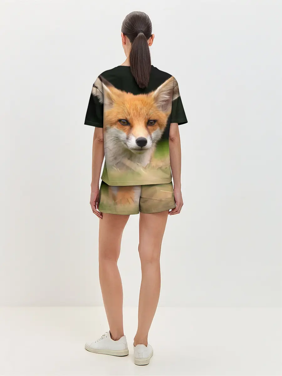 Женская пижама с шортами / Мордочка лисицы
