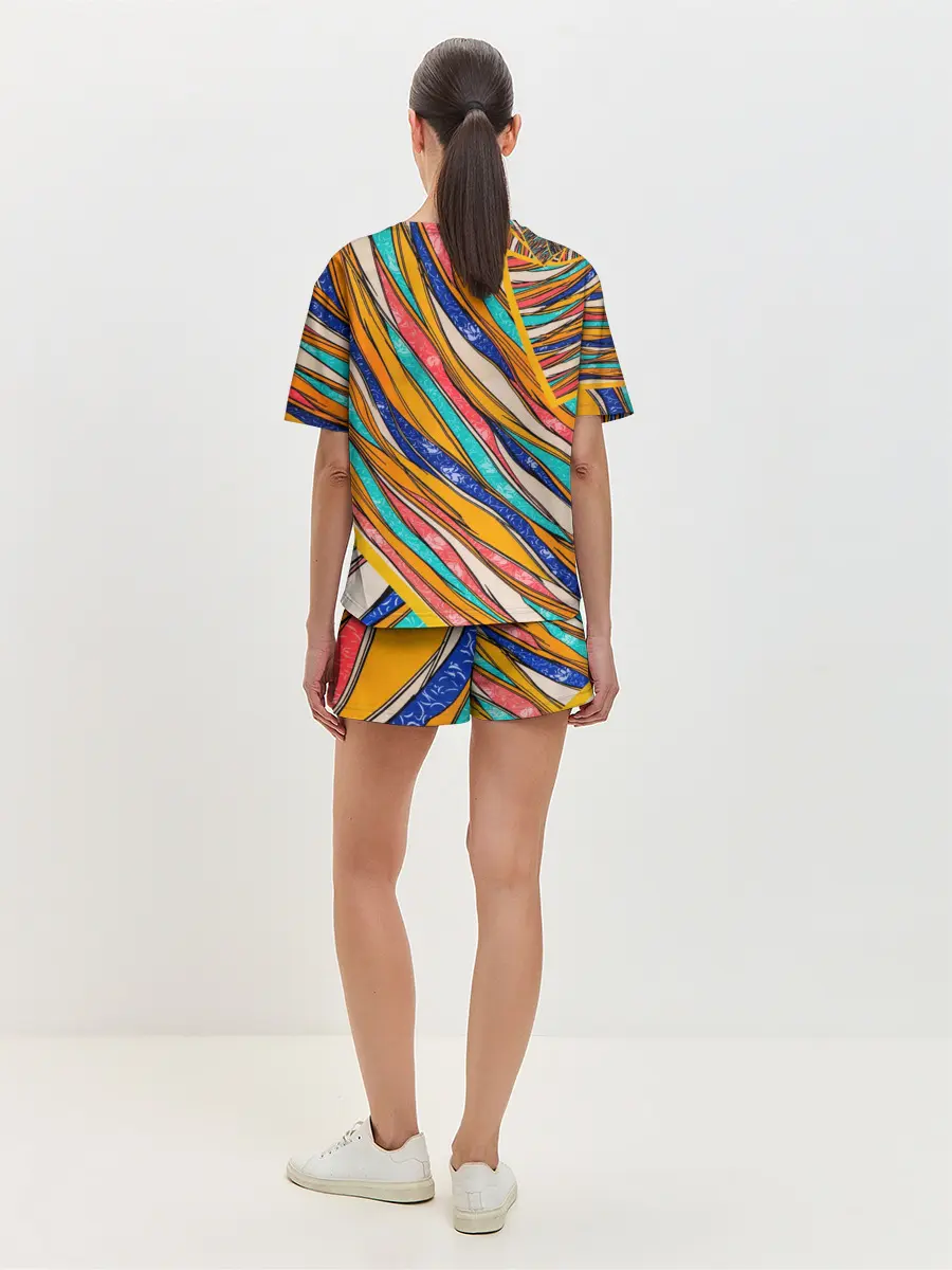 Женская пижама с шортами / Абстрактное течение