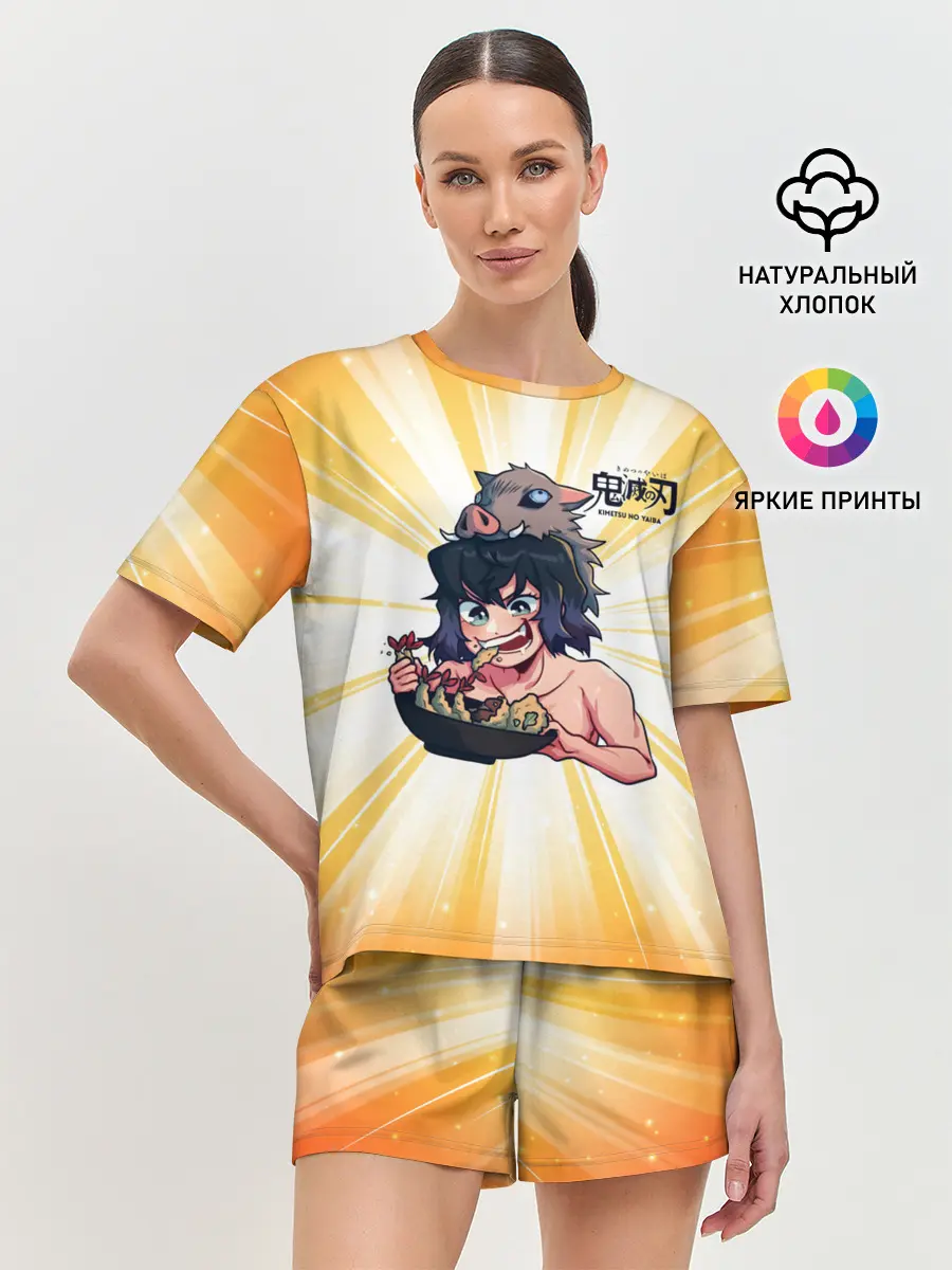 Женская пижама с шортами / Иноске Хашибира Kimetsu no Yaiba