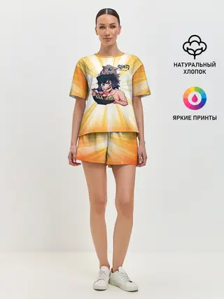 Женская пижама с шортами / Иноске Хашибира Kimetsu no Yaiba