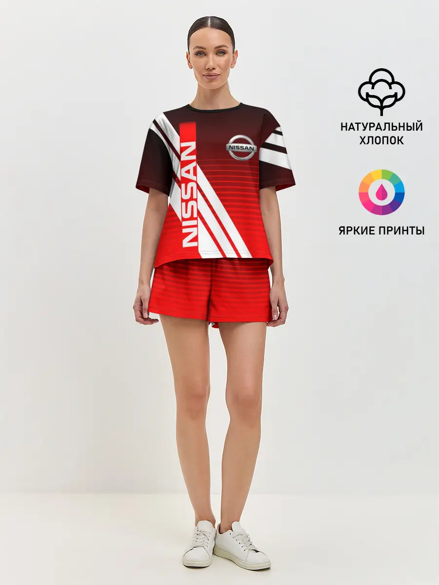 Женская пижама с шортами / NISSAN / НИССАН / СПОРТ