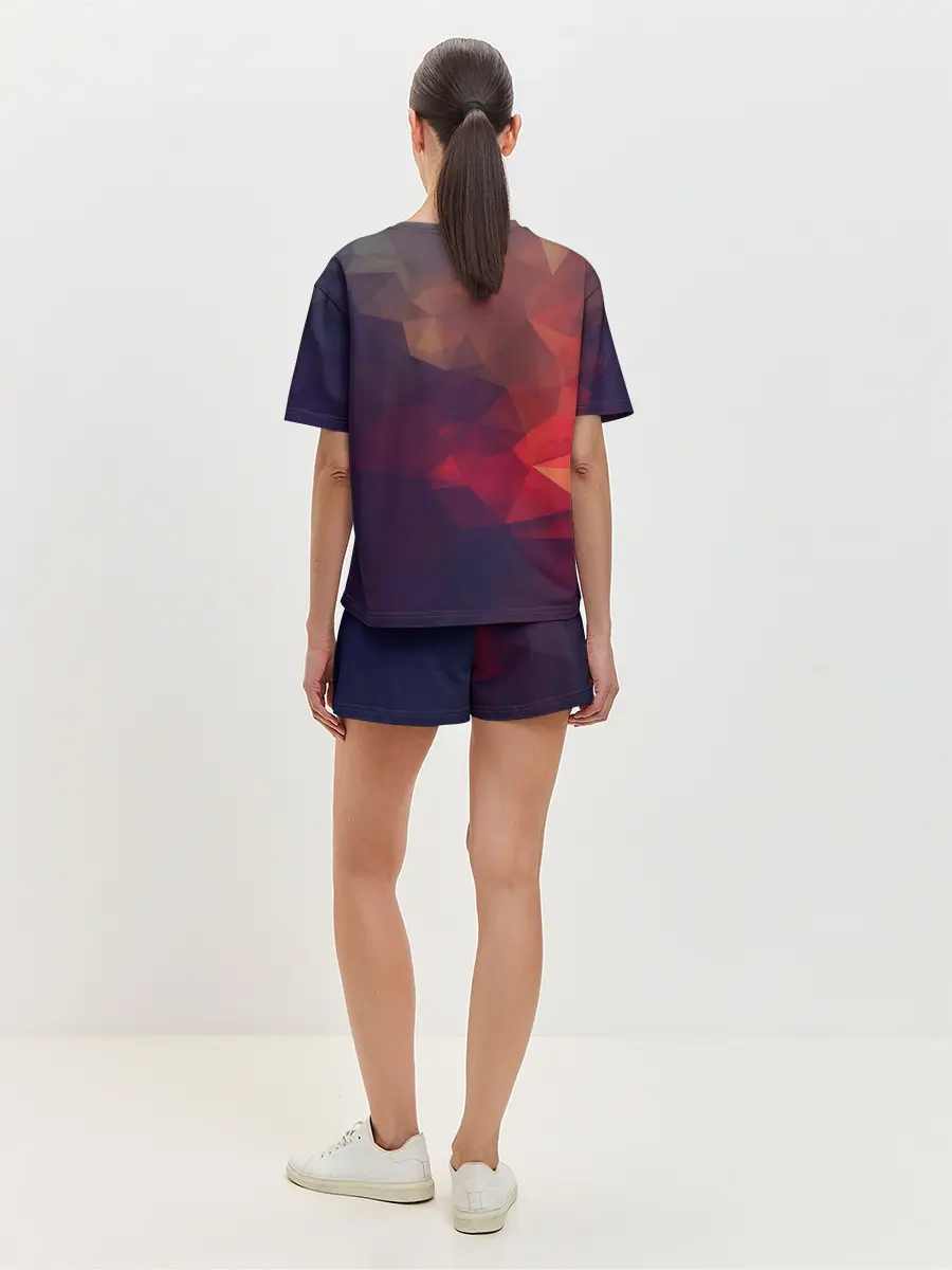 Женская пижама с шортами / Лавовый вектор