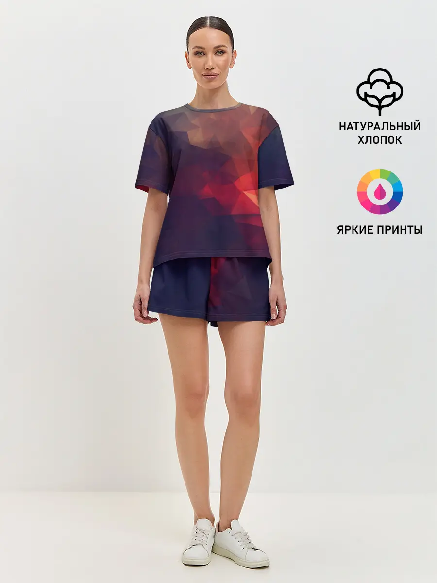 Женская пижама с шортами / Лавовый вектор