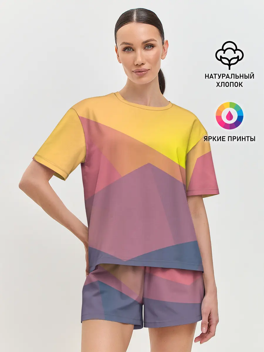 Женская пижама с шортами / Векторный Египет