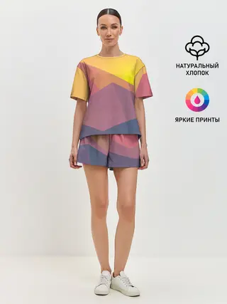 Женская пижама с шортами / Векторный Египет