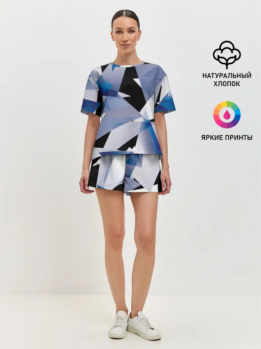 Женская пижама с шортами / Broken glass