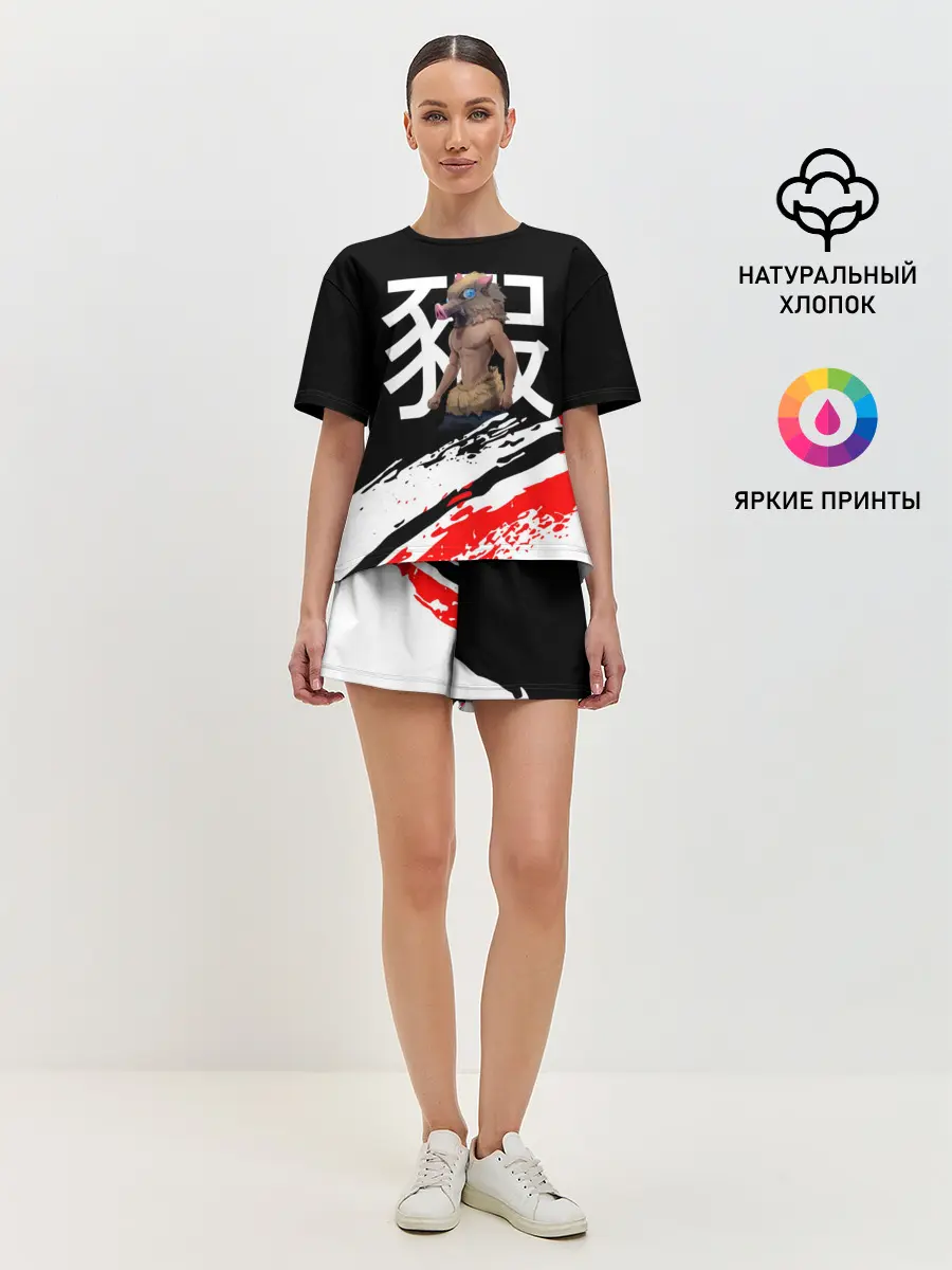 Женская пижама с шортами / Иноске Хашибира Kimetsu no Yaiba