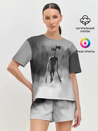 Женская пижама с шортами / Сиреноголовый в Лесу