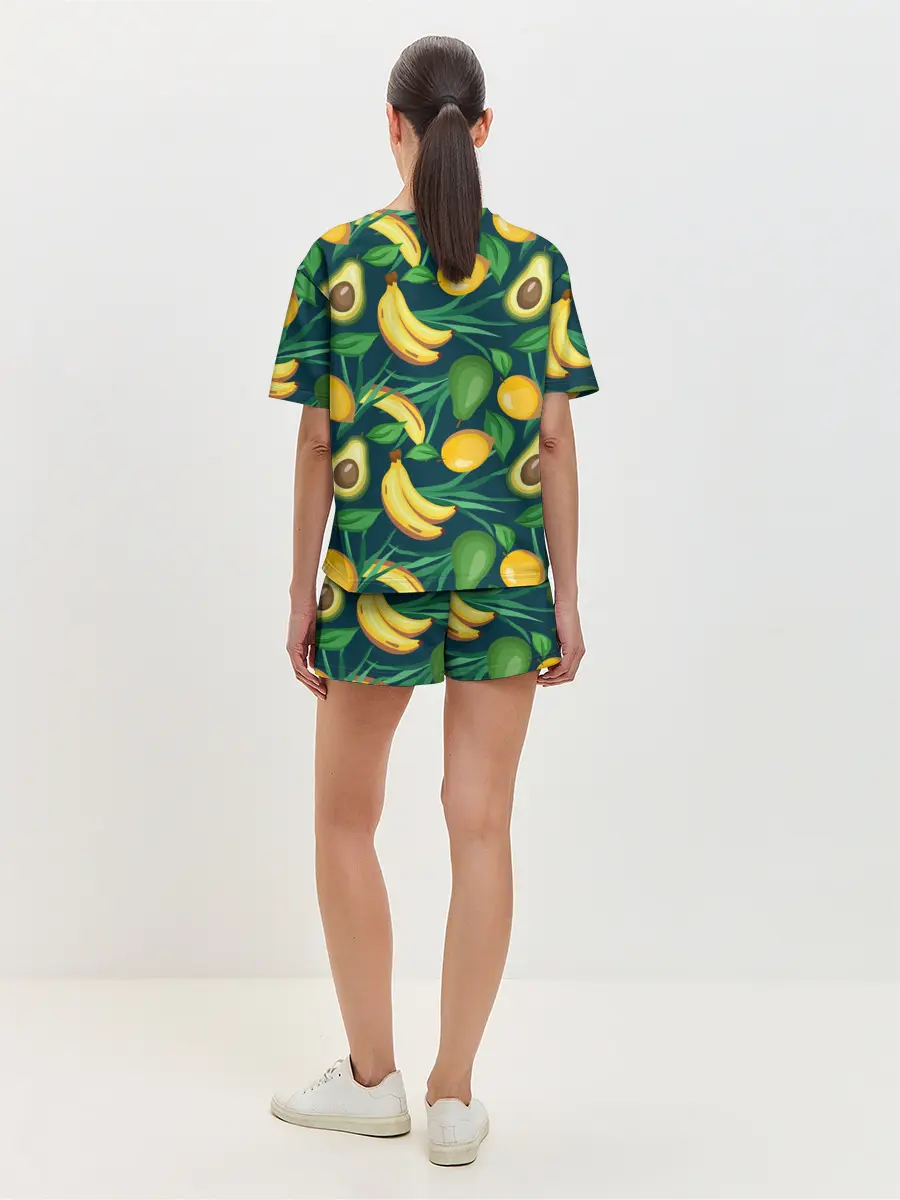 Женская пижама с шортами / Фрукты