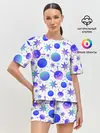 Женская пижама с шортами / Яркая галактика