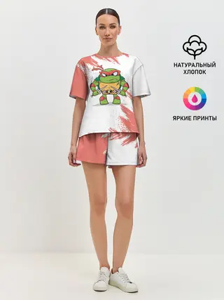 Женская пижама с шортами / ЧЕРЕПАШКИ НИНДЗЯ - РАФАЭЛЬ