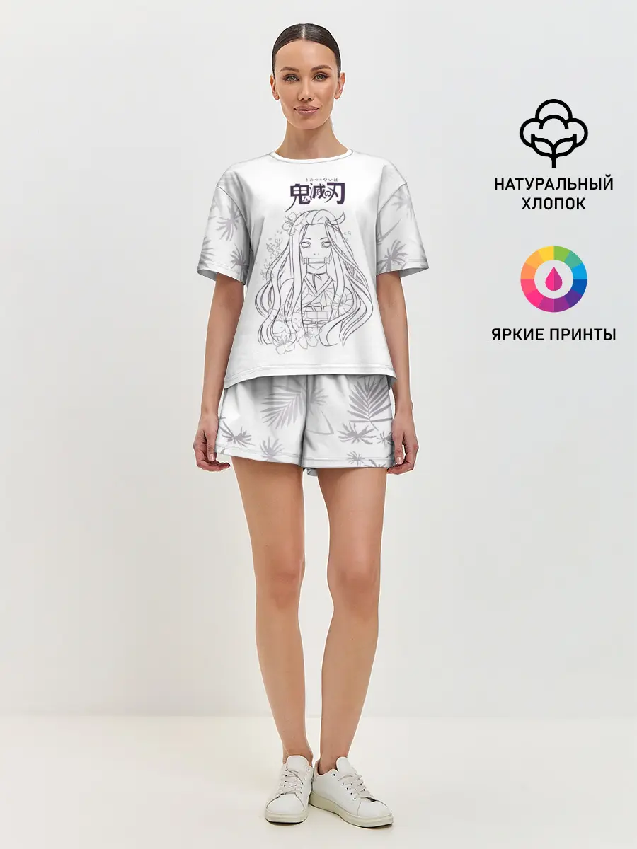 Женская пижама с шортами / Незуко Камадо Kimetsu no Yaiba