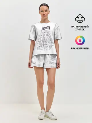 Женская пижама с шортами / Незуко Камадо Kimetsu no Yaiba